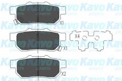 KAVO PARTS kbp2049 -  Комплект тормозных колодок, дисковый тормоз